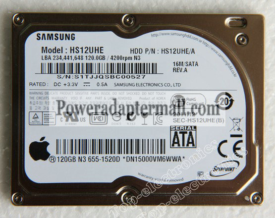 1.8 Samsung HS12UHE 120GB Festplatte For MACBOOK Air Rev.A1304